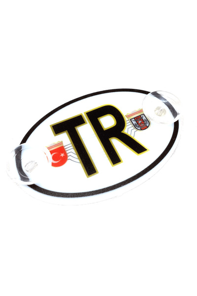 SortGarage Διακοσμητικό από πλεξιγκλάς με οβάλ βεντούζα TR Plate Λευκό 11x7,5εκ.