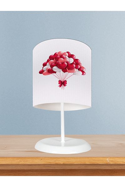LİDERHOME Home Baby and Children's Room Bow Heart Balloon Patterned Lampshade