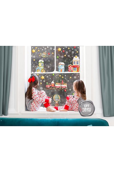 AlyMarkt New Year's Kids Baby Room Sticker, Balloon, Train, Airplane and Houses