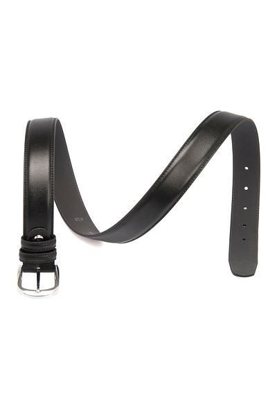 Tergan Black Leather Men's Belt 00301d33