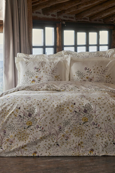 Karaca Home Lussi Yellow 100% pamut dupla ágyneműgarnitúra