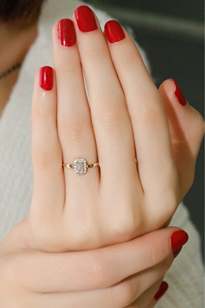 aytekgold Baget Yüzük 8 ayar