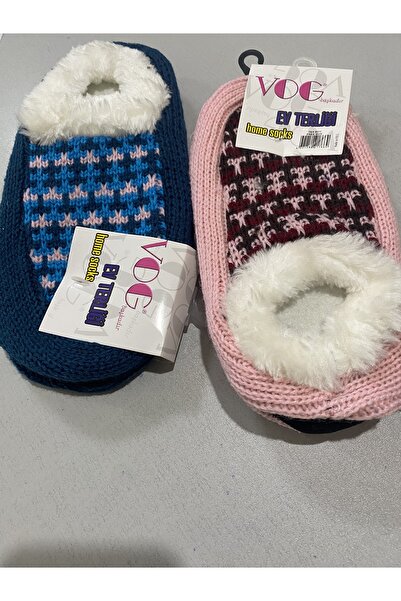 Leydi Terlik Ev Içi Panduf Iç Ve Dıs Kenar Tüylü Min 2ciftli Paket Satılır Renkler Assortili
