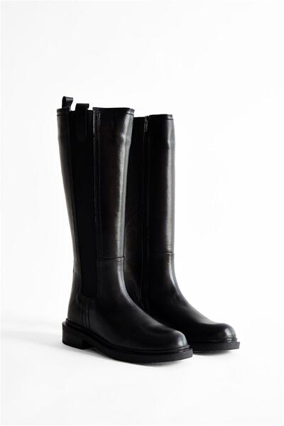 Shoes & More VERANA - Siyah Deri - Çizme