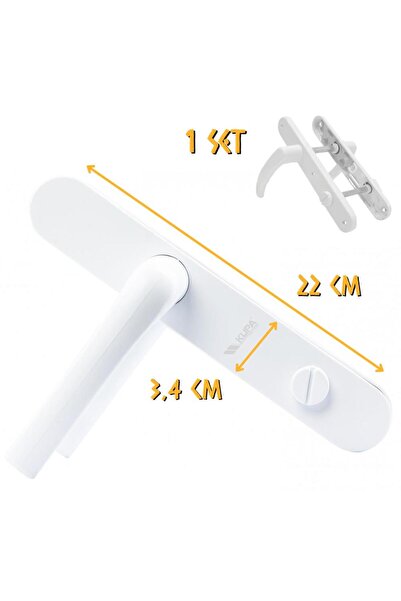 Kupa PVC Pimapen Kapı Kolu - WC - 1 Takım