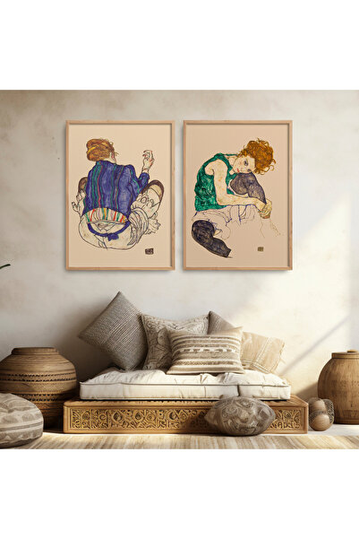 HOMEPACK İkili Set Çerçeveli Tablo Seti Poster Tablo ikili06