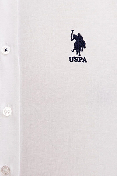 U.S. Polo Assn. Ανδρικό πουκάμισο Slim Fit Λευκό 1450315