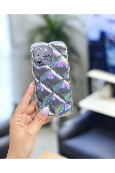 KILIF HOUSE حافظة Lux Diamond Slice Puff المتوافقة مع هاتف Iphone 15 Pro Max