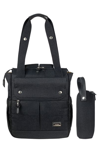 Stylo Platinum 2 In 1 Mother Baby Care Backpack and Shoulder Bag-black