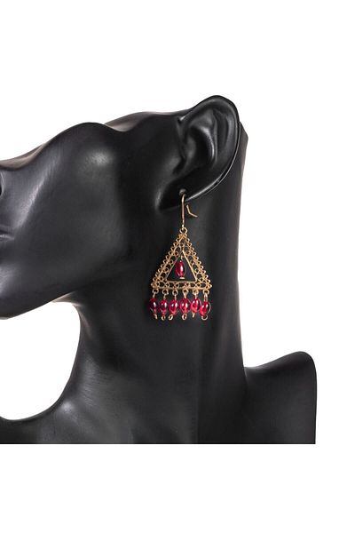 ABAD Handicrafts Обеци с мъниста с триъгълен дизайн Продукт ABAD