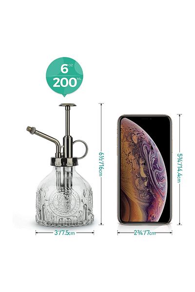 Miniminti Vintage Glass Plant Watering Bottle - Transparent