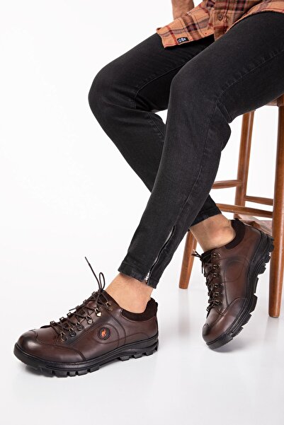 depderi Pantofi de iarnă pentru bărbați din piele naturală, cusute, rezistent...