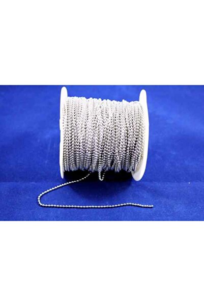 yfhobi 1 Metre - 2.4 Mm Top Zincir, Kolye Zinciri, Takı Zinciri, Nikel Kaplama