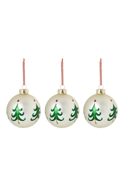 IKEA VINTERFINT Ağaç Süsü, Kırık Beyaz, 8 cm, 3