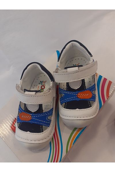 Flubber white baby boy first step shoes