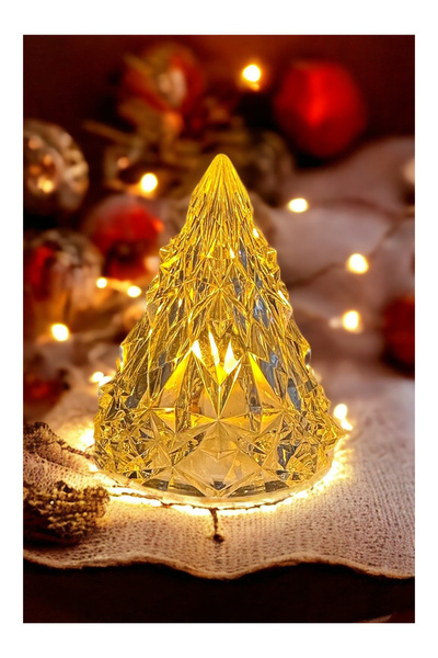 Zemtigo Kristal Led Çam Ağacı Mum Alevli Yapay Mum Pilli Yılbaşı Buzdağı Led ...