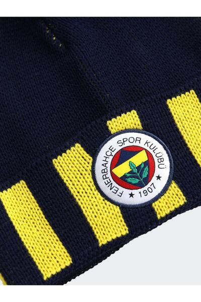 Fenerbahçe UNISEX SARI LACİVERT ÇUBUKLU BERE