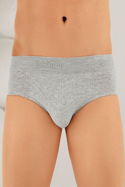 Şahinler Ανδρικά σλιπ μονό ζέρσεϊ Lycra Slip Grey Me063