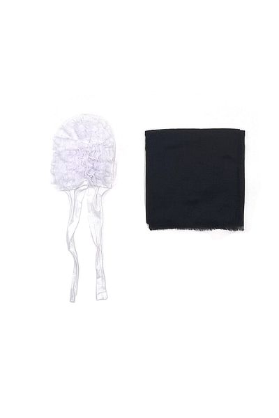 nazipek Set of 2 Bone Flame Scarf Set Gift Dowry Box Ready to Use 100x100 cm