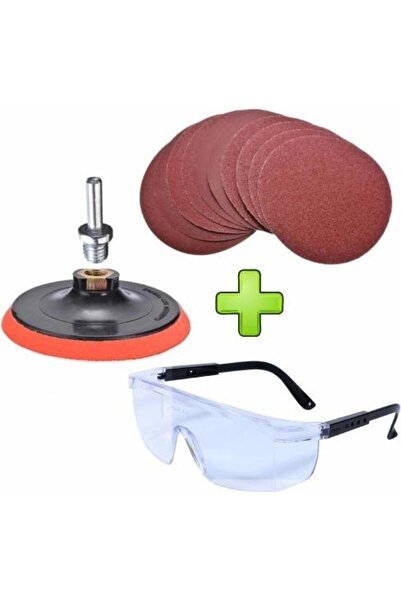 Hesaplı Hırdavat Cırt Zımpara Seti + Matkap Aparatı 115 mm 20 Parça + Iş Güve...