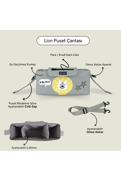kids A more Lion Stroller Bag