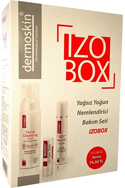 Dermoskin Izobox Yağsız & Yoğun Bakım Seti - (Nemlendirici Krem 50 Ml + Yüz Yıkama Köpüğü 200 Ml +