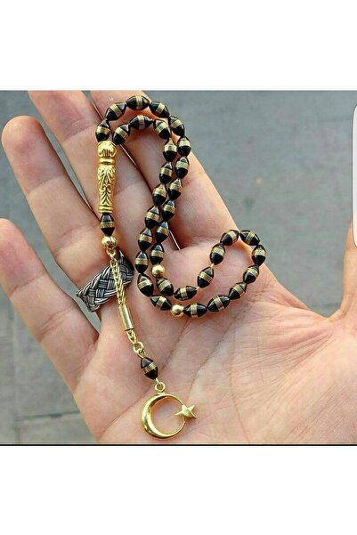 Kuka Sarmal mine işlemeli kuka tesbih gümüş püsküllü tasarımlı kutulu belgeli...