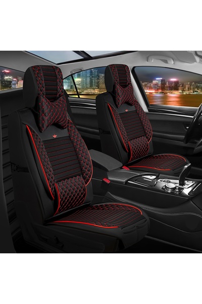 ASYASHOP غطاء مقعد سيارة من الجلد الفاخر متوافق مع سلسلة Audi A4، مجموعة من 5...