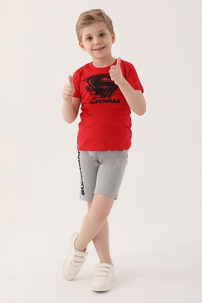 Superman Boy's Capri Set L1644-3 - Red