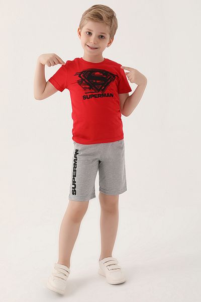 Superman Boy's Capri Set L1644-3 - Red