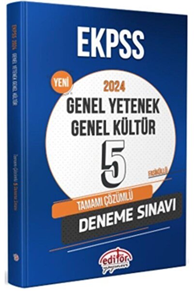 Data Yayınları 2024 EKPSS GY GK 5 Deneme Sınavı Editör Yayınları