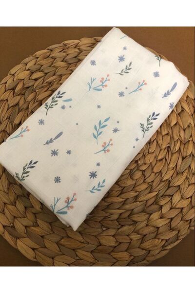 HEYBELİ ORGANİK 100% Cotton Baby Blanket and Muslin Blanket Set of 2