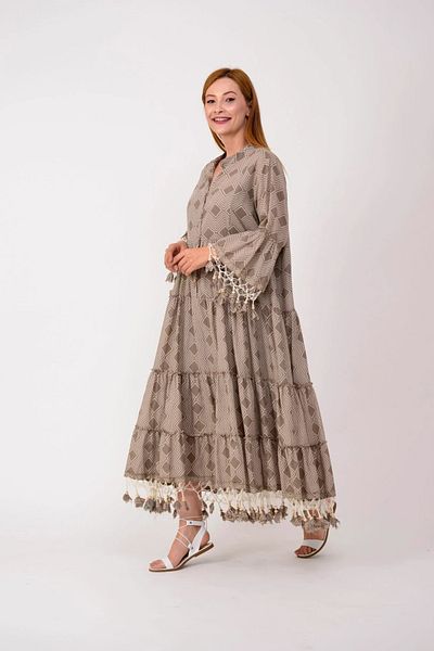 ZTO WOMEN'S AUTHENTIC FRING DETAIL DRESS