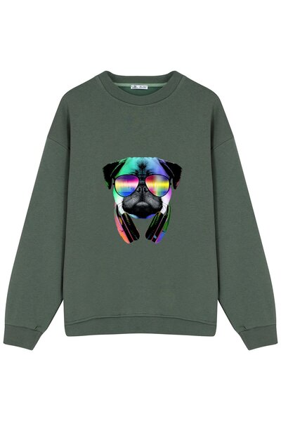 GreenMint للجنسين مقاس كبير عرق عاشق الموسيقى الصلصال V.II_OE1540