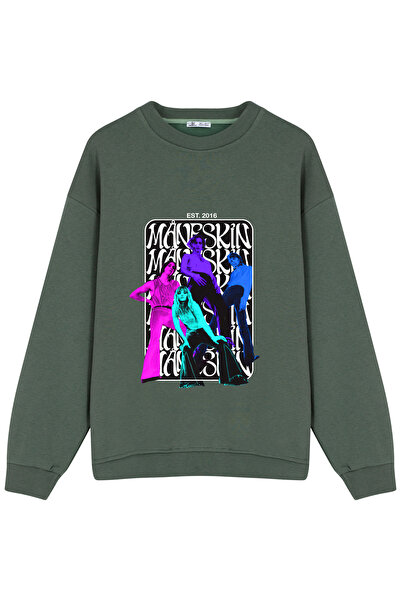 GreenMint للجنسين مقاس كبير عرق مانيسكين فينتاج