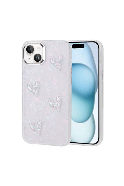 Nezih Case حافظة متوافقة مع هاتف Apple Iphone 15 مع شكل منقوش، غطاء سيليكون Eralli لامع مصمم بشكل أنيق