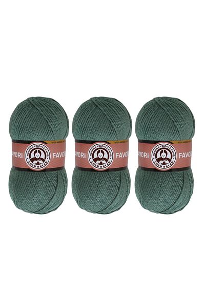 Ören Bayan Knitting Yarn 3 Pieces, Green 132