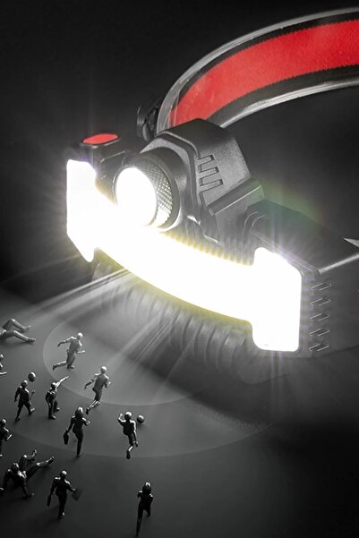 Genel Markalar Kafa Feneri Şarjlı Tepe Lambası Arama Kurtarma Balıkçı Avcı Ka...