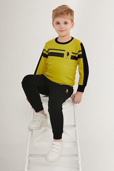 U.S. Polo Assn. Boy's Licensed Crew Neck Chic ριγέ αθλητική φόρμα