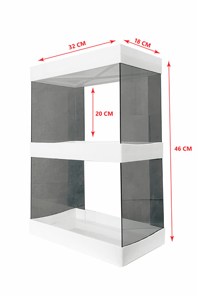 ATA HOME Makyaj ,takı Ve Bakım Ürünleri Organizeri Rafı Standı Iki Katlı Çok Amaçlı Düzenleyici Saklama Seti