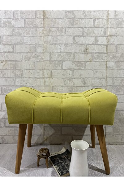 arkın koltuk döşeme Puf , Puf Ahşap Ayak Limon Sarısı,spor Modern Tasarım, Çi...