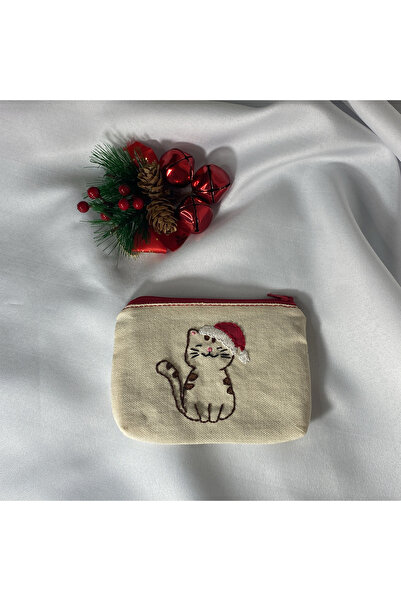 Handream Cute Cat Christmas Themed Handmade Wallet/Multipurpose/Gift Bag