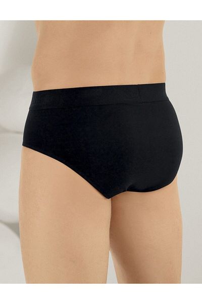 Şahinler Ανδρικό σλιπ σλιπ μονό ζέρσεϊ μαύρο Lycra ME063