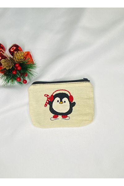Handream Cute Penguin Christmas Themed Handmade Wallet/Multipurpose/Gift Bag