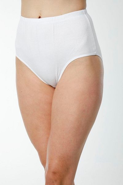 Hmd 1003 Model White Comfortable Women's Bato Panties - Texture Cotton Rib