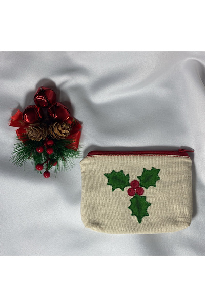 Handream محفظة مصنوعة يدويًا تحت عنوان زهرة الكوكينا مع 3 أوراق/حقيبة هدايا م...