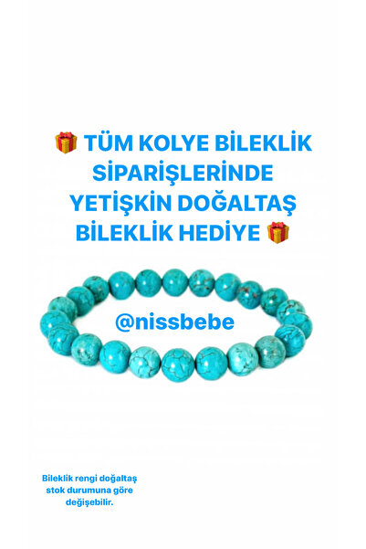 NİSSBEBE Orijinal Hakiki Kehribar-ametist Yetişkin Kolye