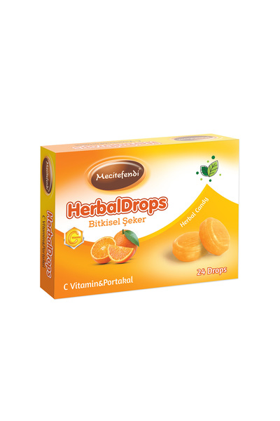Mecitefendi Bitkisel Şeker Drops (C VİTAMİN & PORTAKAL) 24 'lü