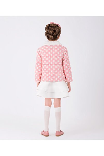 GOOSE Kız Çocuk Yakası Suni Kürk Kapitone Pembe Mont