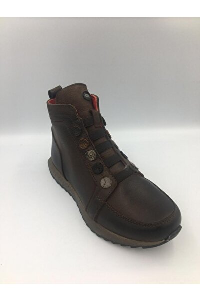 Mammamia kadın deri fermuarlı rahat bot